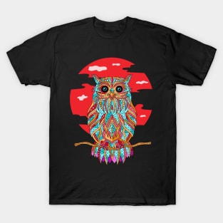 Owl in the Blood Moon T-Shirt